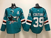 Sharks 39 Logan Couture Teal Adidas Jersey,baseball caps,new era cap wholesale,wholesale hats